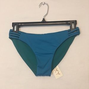 Blue Roxy Reversible Bikini Bottoms